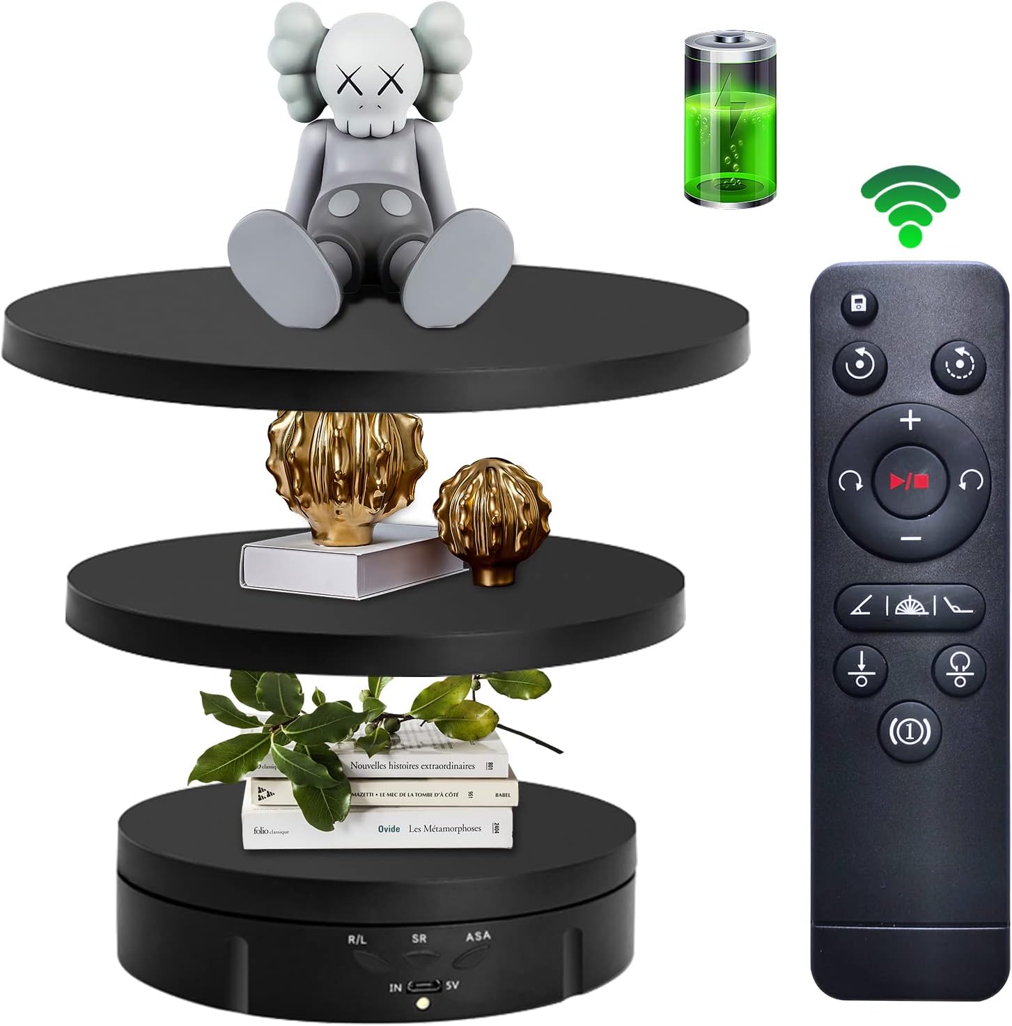 Modern Electronics Gadgets - Présentoir rotatif motorisé 3 en 1,
