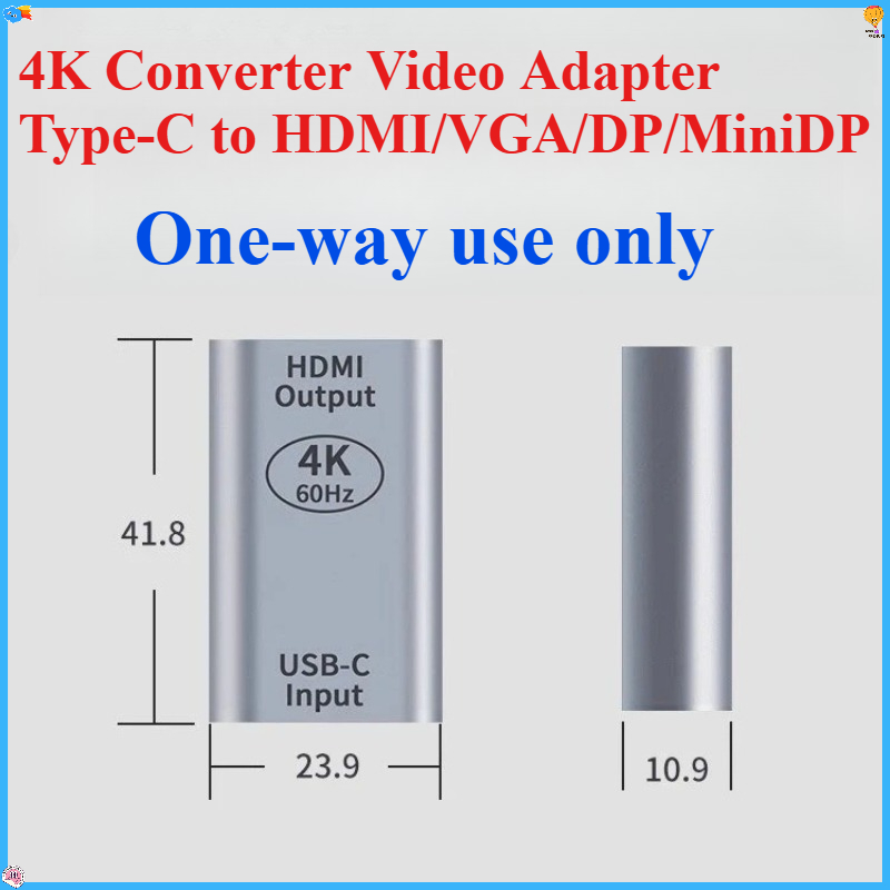 Electronics And Gadgets With C - Adaptateur vidéo convertisseur 4K type-c vers