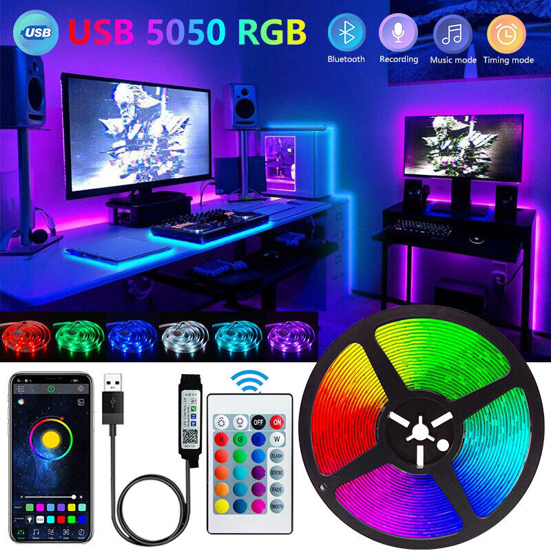 Electronics Gadgets For Home - Bande lumineuse LED Bluetooth 5050, télécommande