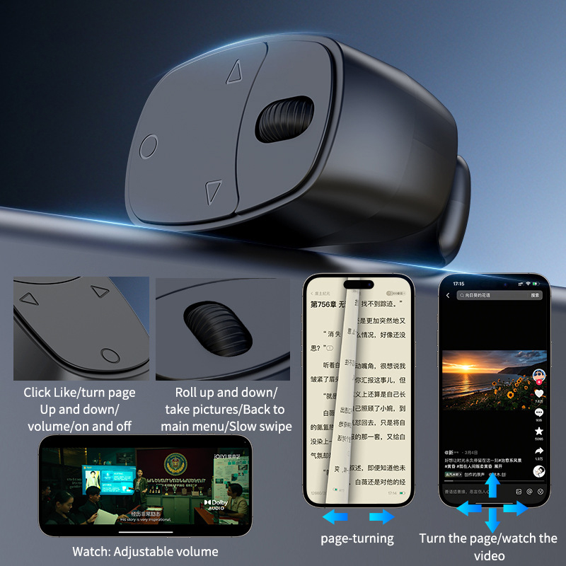 Anneau de doigt à rouleau Blue - Electronics Gadgets For Home avis et prix