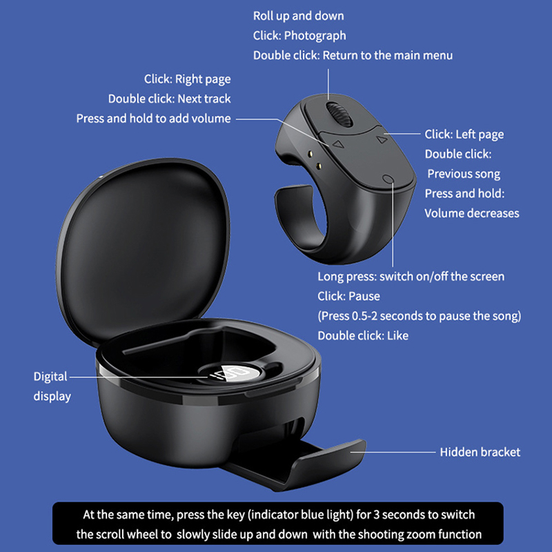 Anneau de doigt à rouleau Blue - Electronics Gadgets For Home avis et prix